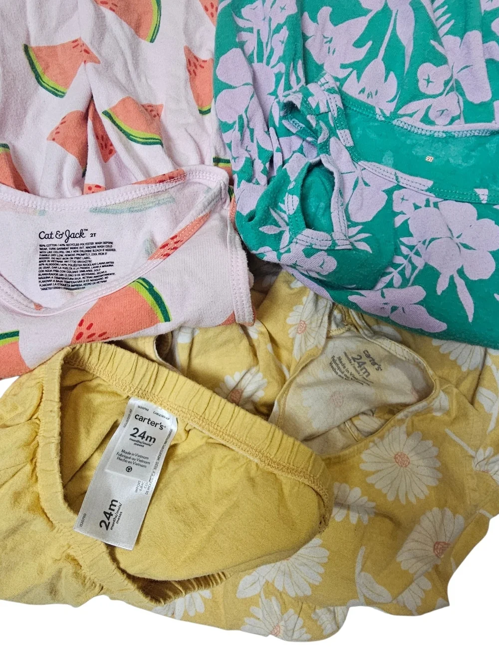 2T / 24 Mos Girls 15 Item Bundle Skirt Dress Top Bottom Romper Shorts Sets